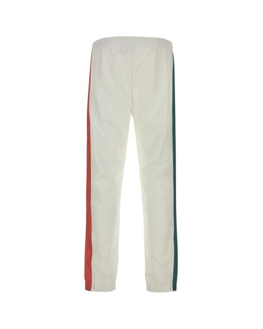 Lacoste White Polyester Joggers for men