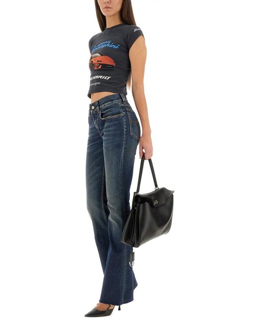 Slim Fit Bootcut Pants-Donna di Balenciaga in Blue