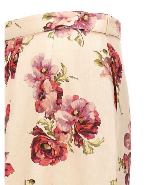 Zimmermann Pink 'High Tide Applique' Skirt
