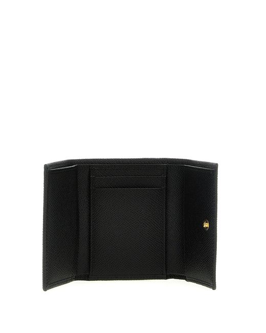 French Flap Wallet Portafogli Nero di Dolce & Gabbana in Black