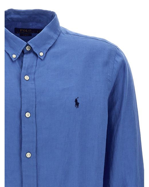 Polo Ralph Lauren Blue Logo Shirt Shirt, Blouse for men