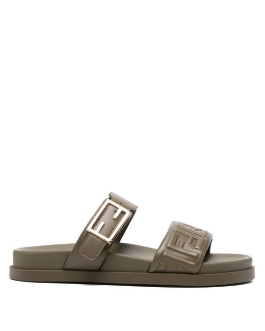 Fendi Green Sliders