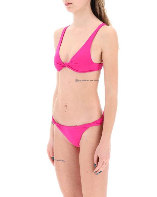 The Attico Pink Lycra Bikini Set For