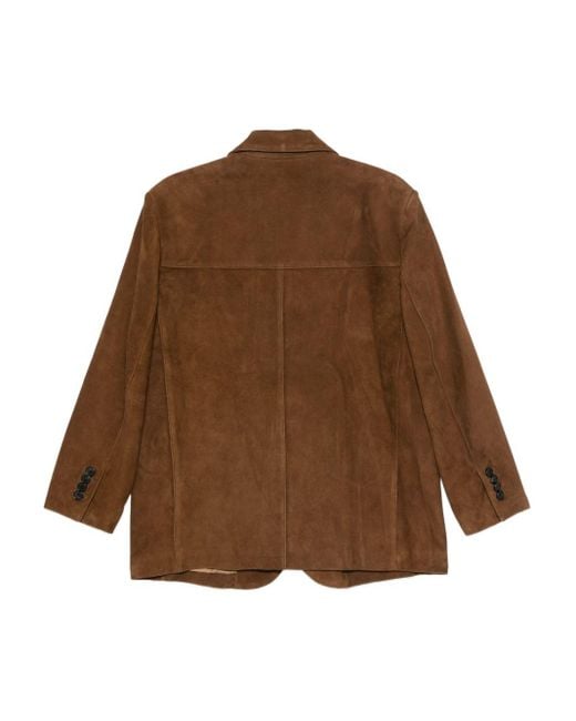 DUNST Brown Suede Single-Breasted Jacket