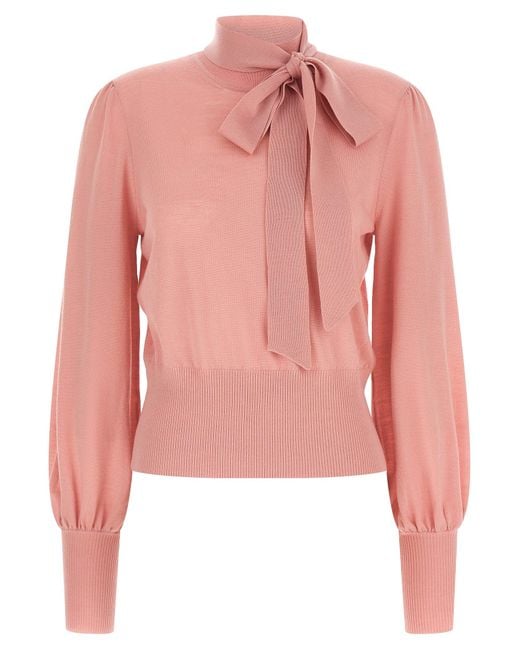 Zimmermann Pink 'Pussybow' Sweater