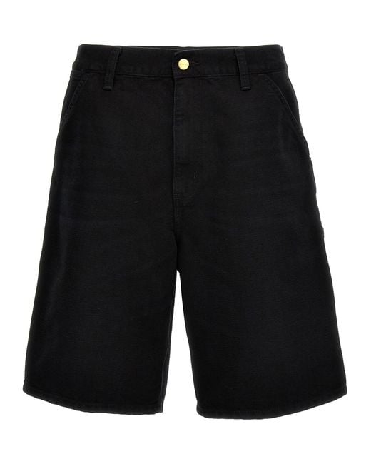 Carhartt Black 'Single Knee' Bermuda Shorts for men