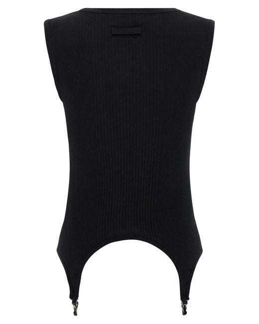 Tank Top 'The Garter' di Jean Paul Gaultier in Black