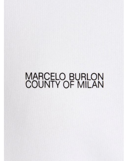 Marcelo Burlon White County Of Milan 'tempera Cross' Hoodie for men