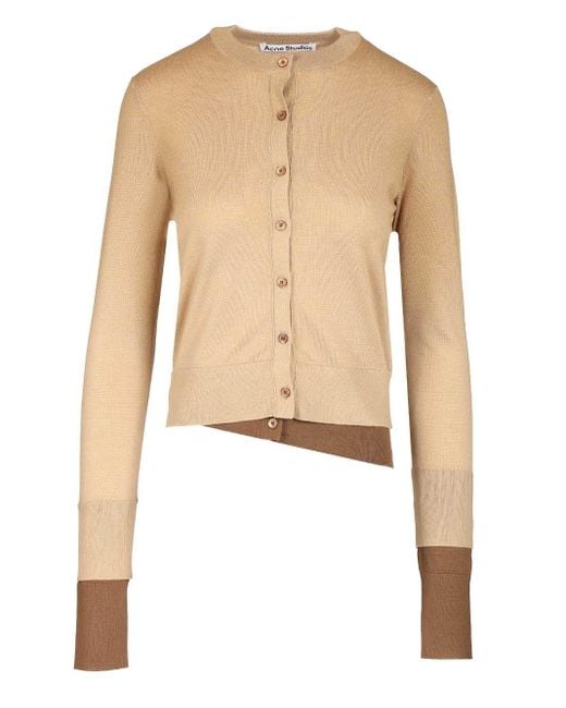 Acne Natural Kohona Silky Wool Knitwear Beige