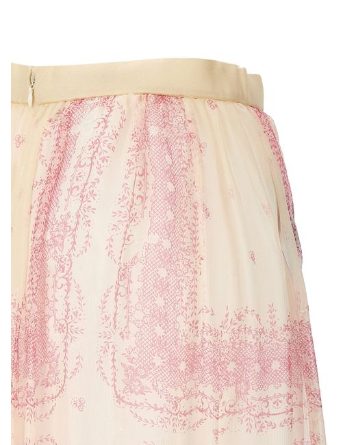 Philosophy Pink Printed Skirt Skirts