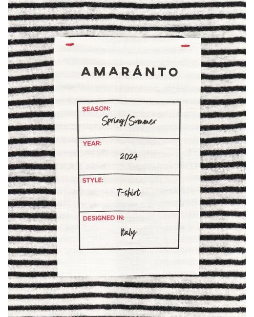 Amaranto Gray Linen And Cotton Tank Top With Striped Motif for men