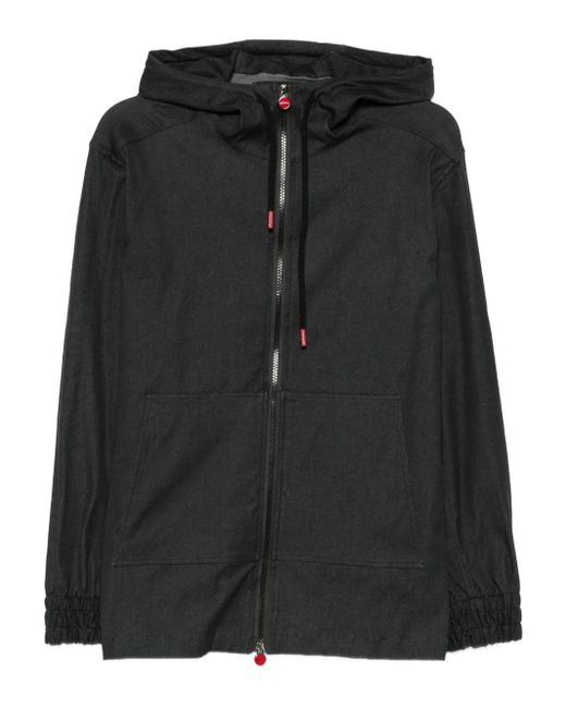 Giacca Con Cappuccio E Zip-Uomo di Kiton in Black da Uomo
