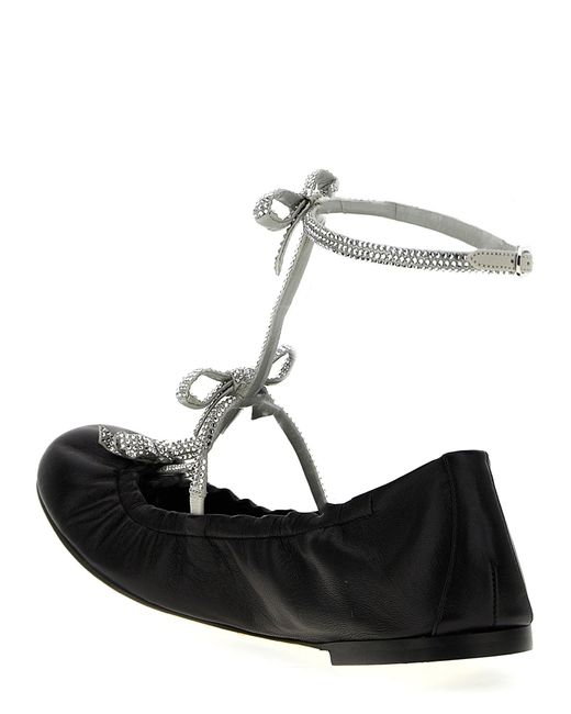 Caterina Flat Shoes Nero di Rene Caovilla in Black