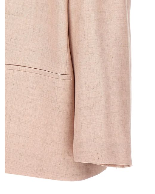 Philosophy Pink Single-breasted Blazer Blazer And Suits