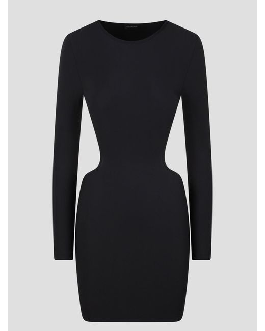 Balenciaga Black Cut-Out Hourglass Mini Dress