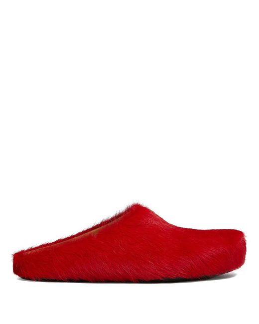 Marni Red Slippers Fussbet Sabot for men