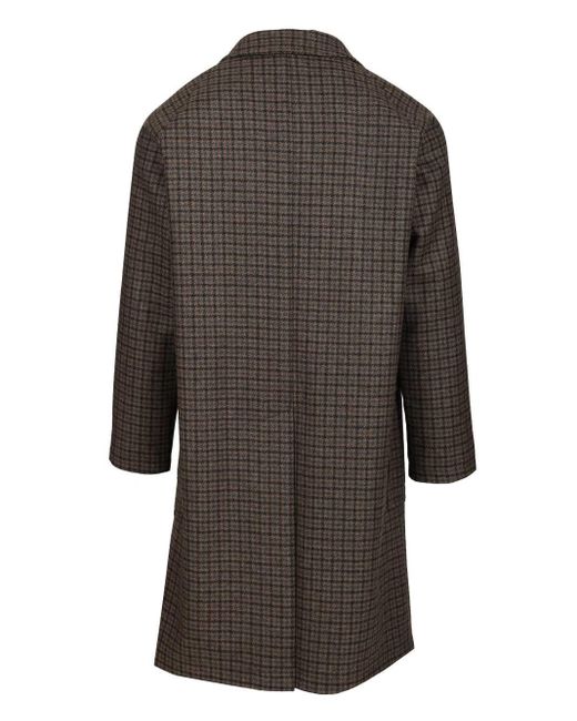 Tagliatore Gray Cappotto Sfoderato Loyd/S Pie De Poule Marrone 80 Lana 20 Poliam Coats for men