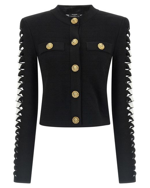 Balmain Black Cut-Out Blazer Blazers