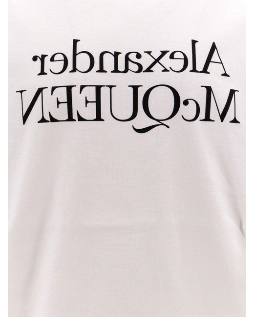 T-Shirt di Alexander McQueen in Gray da Uomo