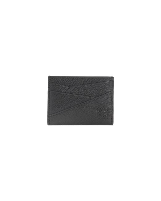 Calf Skin Puzzle Edge Plain Cardholder-Uomo di Loewe in Black da Uomo