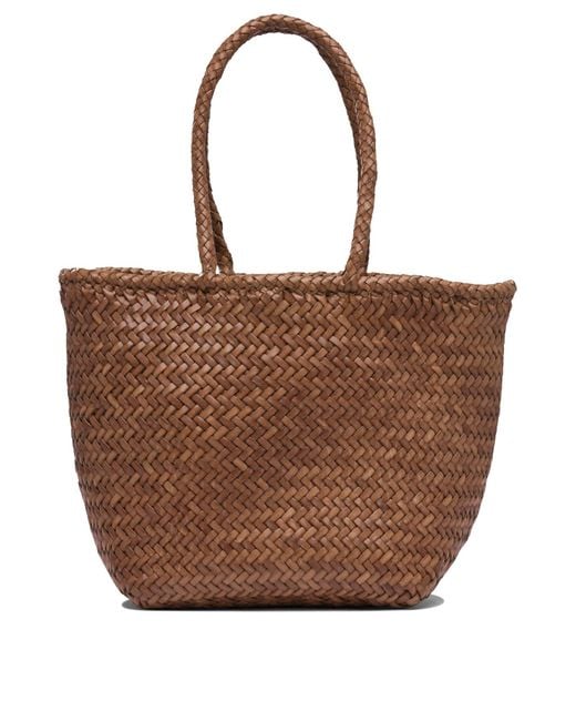 Dragon Diffusion Grace Basket Small Diagonal 2x Jump Basket 37x25x17 Cm Shoulder Bags Brown