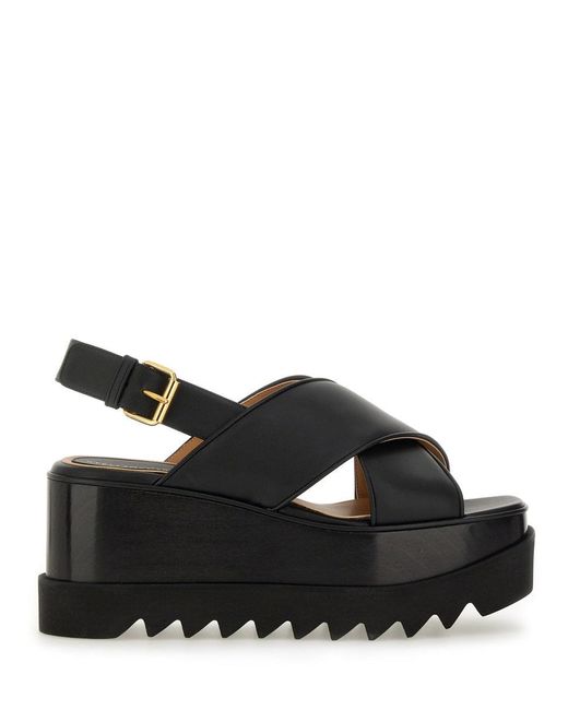 Stella McCartney Black Polyurethane Sandals Delight
