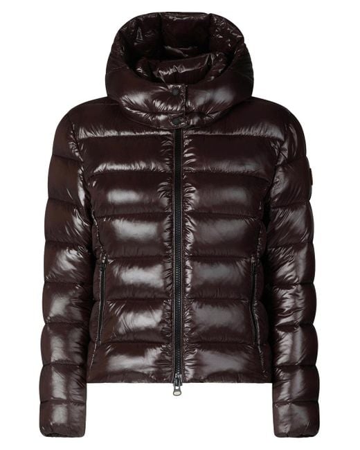 Save The Duck Black Cosmary Slim Fit Down Jacket With Laqué Finish