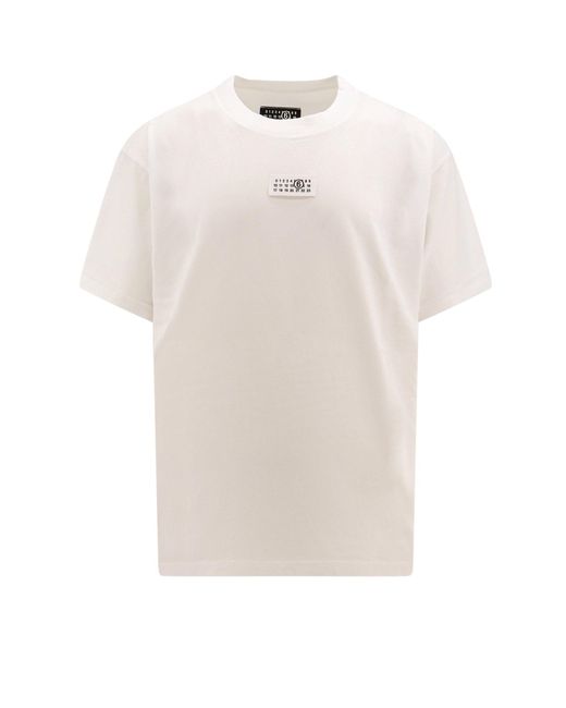 T-Shirt di MM6 by Maison Martin Margiela in White da Uomo