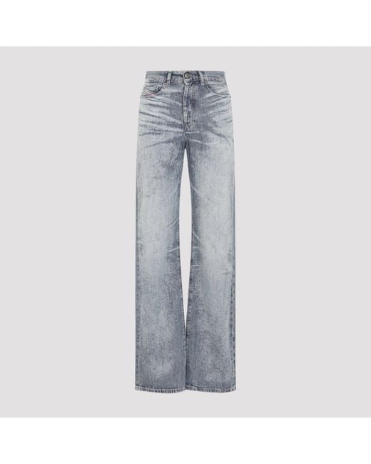 DIESEL Gray 1971 D-Sent Cotton Jeans