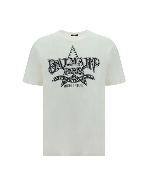 Balmain Gray T-Shirt for men