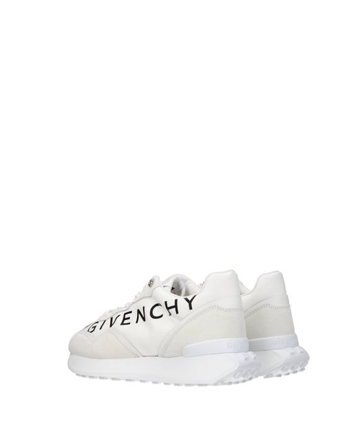 Givenchy White Runner Canvas & Leather Sneaker for men