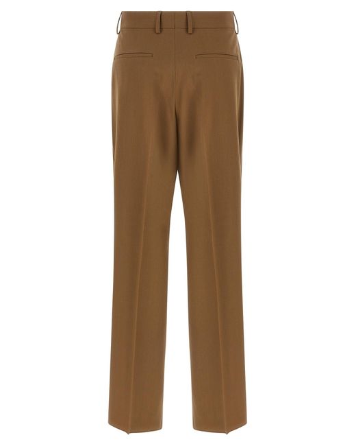 Fendi Natural Gabardine Wool Trousers Pants for men