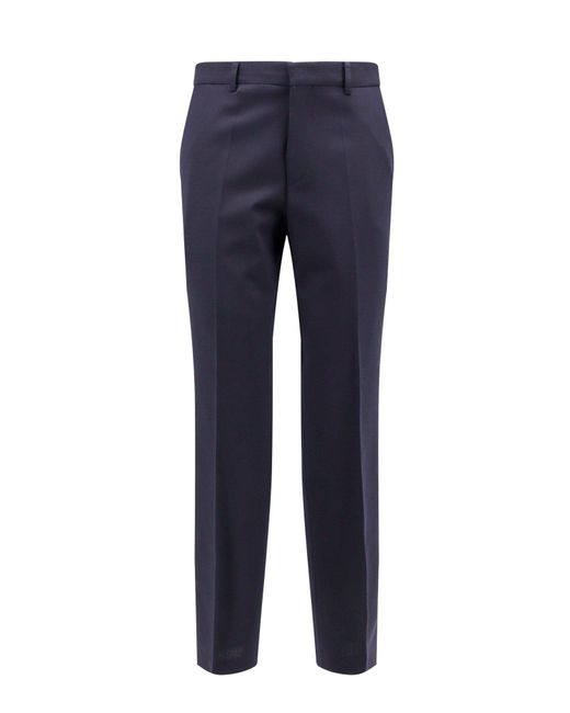 Boss Blue Wool Blend Trouser for men