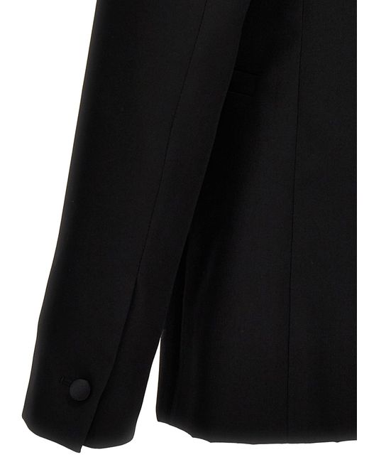Peack Lapel Blazer Nero di Givenchy in Black da Uomo