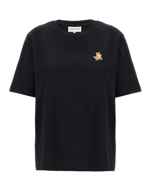 Speedy Fox T Shirt Nero di Maison Kitsuné in Black