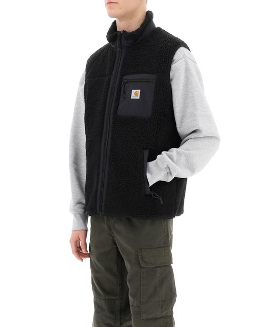 Carhartt Black Prentis Liner Vest In Sherpa Fleece for men
