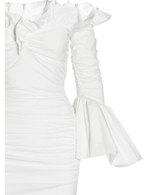 Philosophy White Draped Dress Dresses