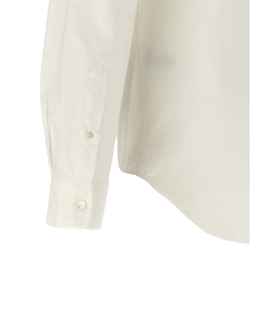 Mini Fox Head Classic Camicie Bianco di Maison Kitsuné in White da Uomo