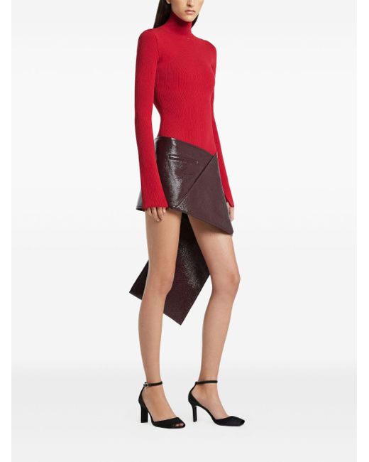 Courreges Purple Vinyl Mini Skirt
