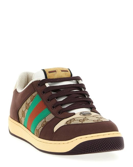 Gucci Green 'Screener' Sneakers for men