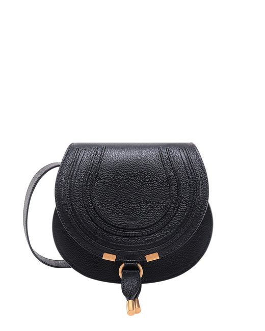 Chloé Black Chloe Marcie Small Leather Shoulder Bag