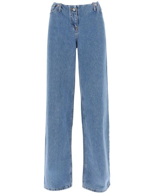 Magda Butrym Blue Low Waist Baggy Jeans
