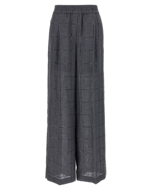 Loose Track Pantaloni Grigio-Donna di Brunello Cucinelli in Gray