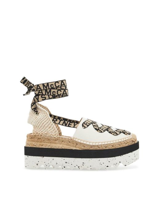 Espadrillas Gaia Con Zeppa-Donna di Stella McCartney in White