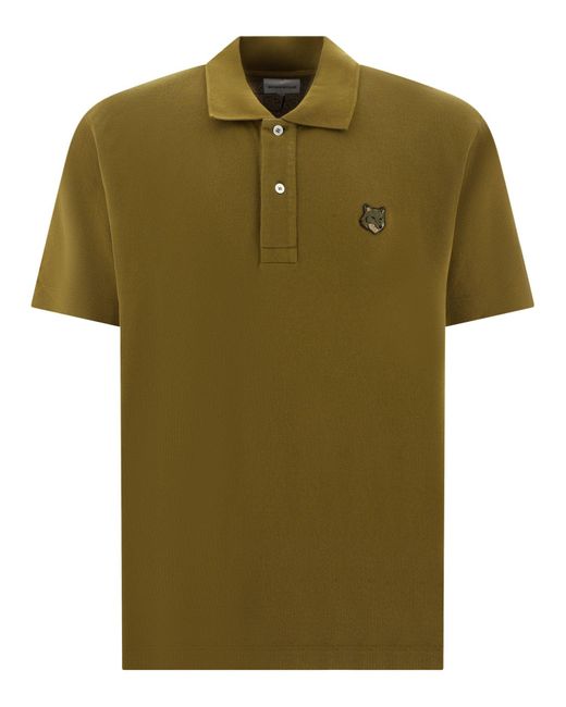 Maison Kitsuné Green "Tonal Fox Head" Polo Shirt for men