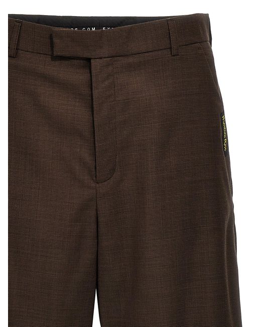 Houndstooth Trousers Pantaloni Marrone di Martine Rose in Brown da Uomo