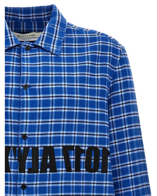 Graphic Flannel Camicie Celeste di 1017 ALYX 9SM in Blue da Uomo