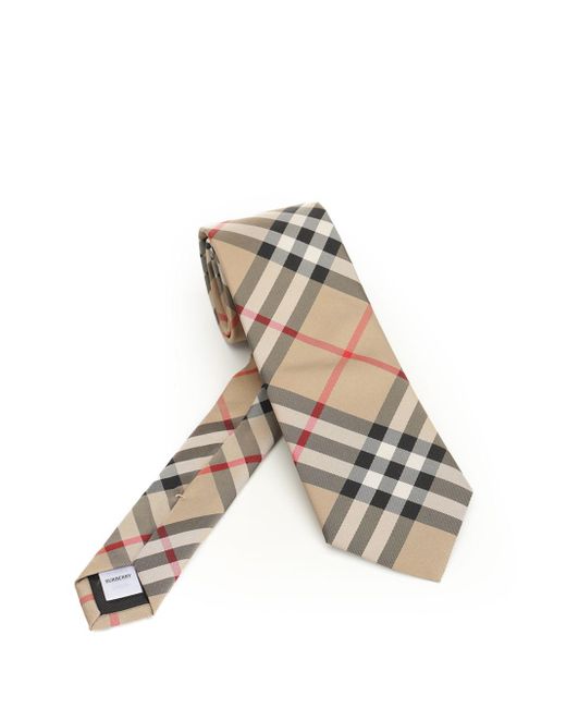 Burberry Natural Check Silk Tie Ties And Bow Ties for men
