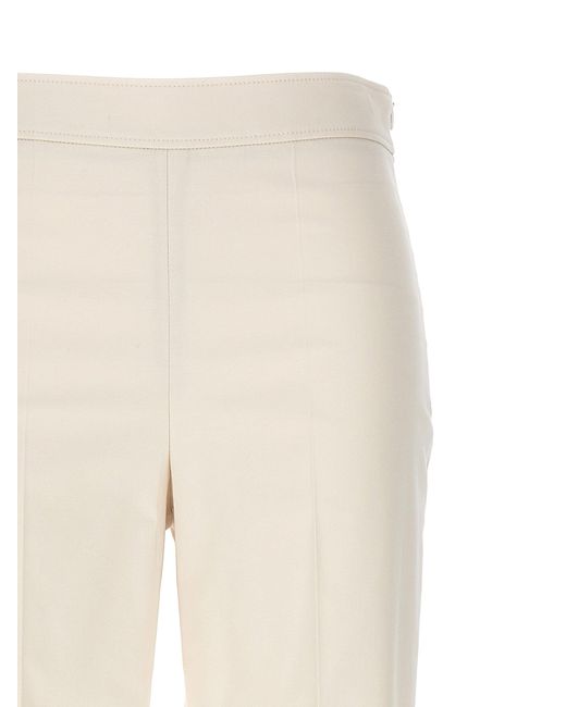 Cotton Trousers Pantaloni Bianco di Brunello Cucinelli in Natural