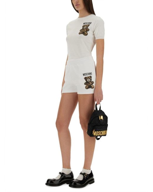 Moschino White Teddy Bear Sweater